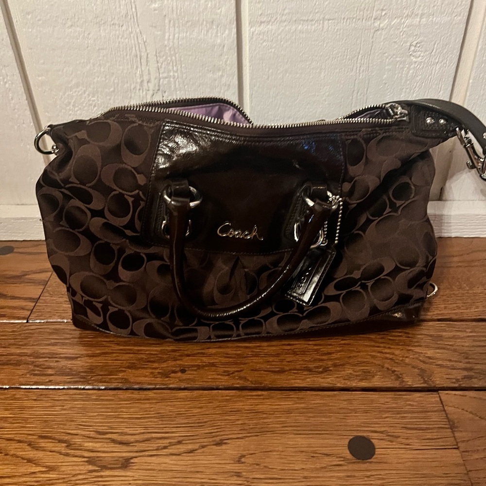 Coach Chocolate Brown Signature Satchel